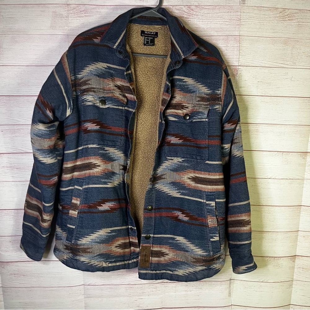 Ariat Retro‎ Chimayo Aztec Sailor Blue Jacket Size Medium